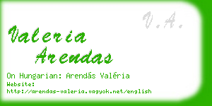 valeria arendas business card