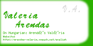 valeria arendas business card